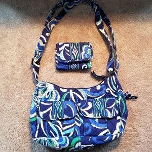 Vera Bradley shoulder bag with matching wallet